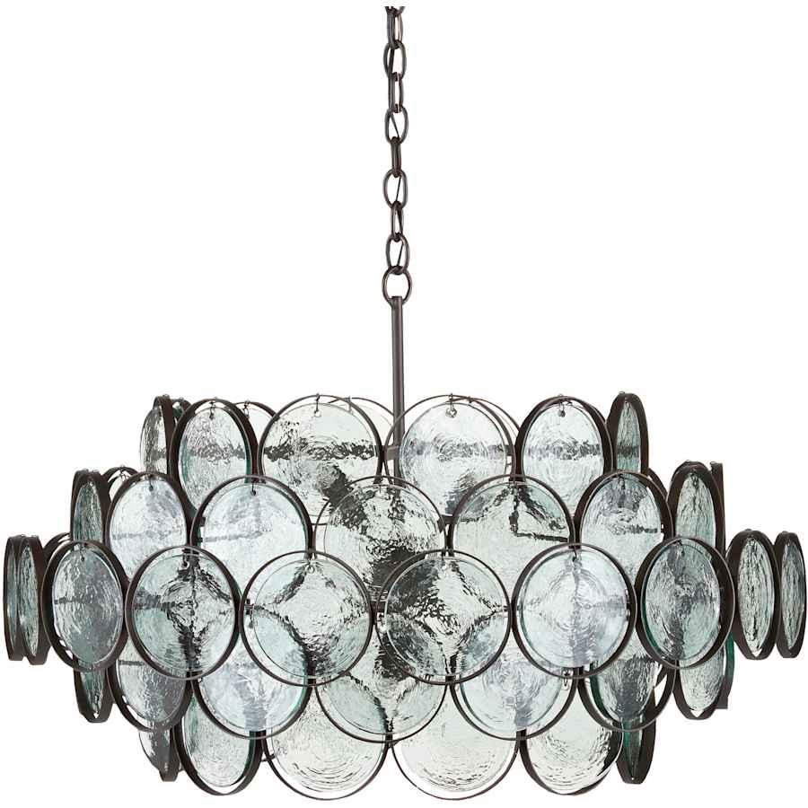 Currey and Company Galahad 8 Light 34" Wide Crystal Billiard Chandelier