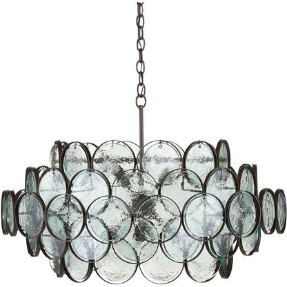 Currey and Company Galahad 8 Light 34" Wide Crystal Billiard Chandelier