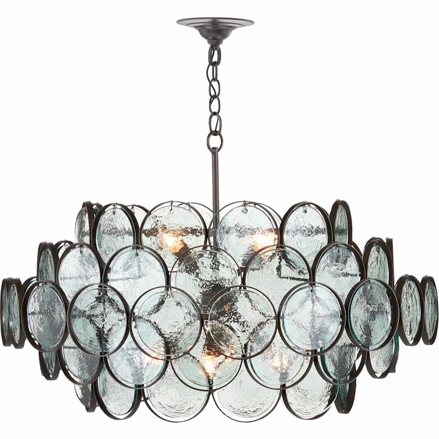 Currey and Company Galahad 8 Light 34" Wide Crystal Billiard Chandelier