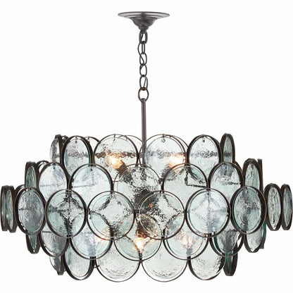 Currey and Company Galahad 8 Light 34" Wide Crystal Billiard Chandelier