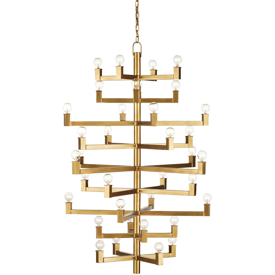 Currey and Company Andre 36 Light 38" Wide Wrought Iron Abstract Chandelier