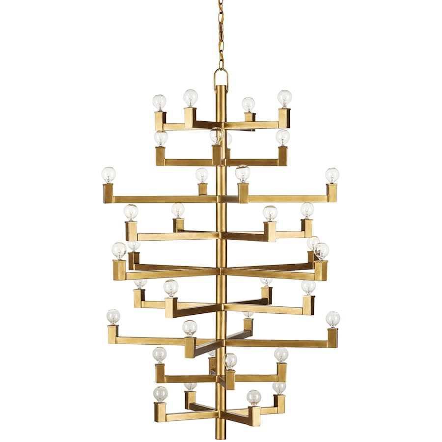 Currey and Company Andre 36 Light 38" Wide Wrought Iron Abstract Chandelier