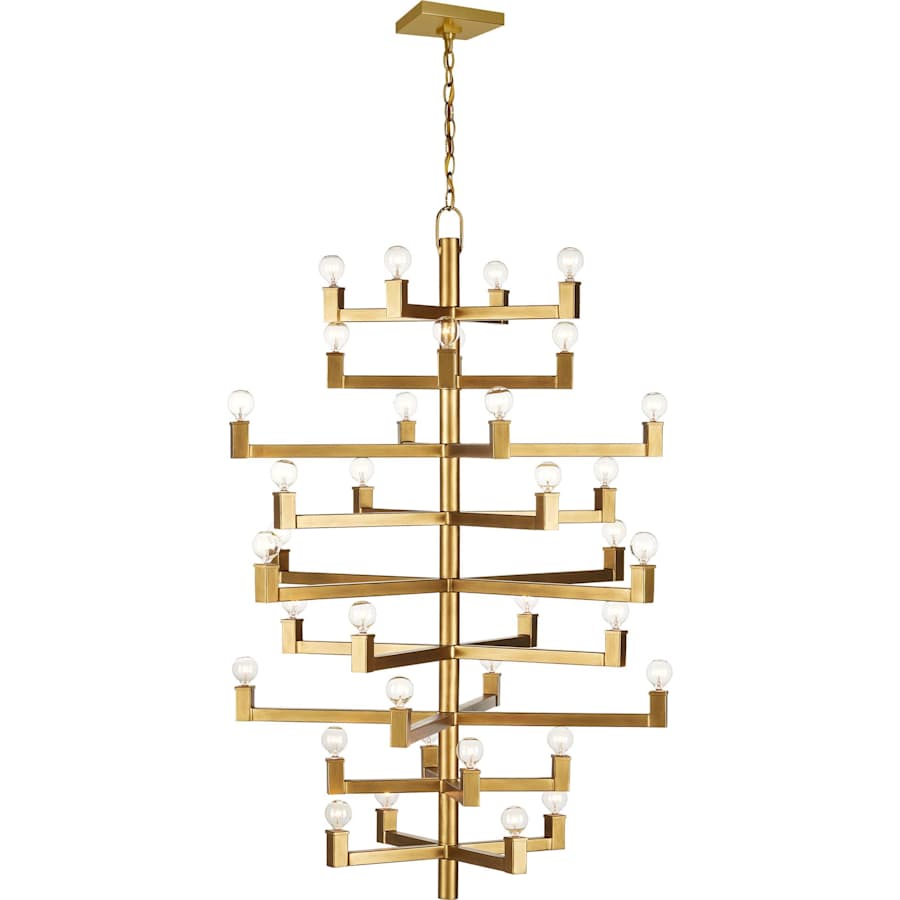 Currey and Company Andre 36 Light 38" Wide Wrought Iron Abstract Chandelier