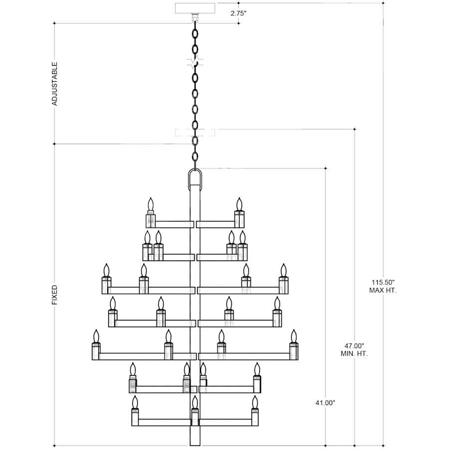 Currey and Company Andre 28 Light 33" Wide Wrought Iron Abstract Chandelier
