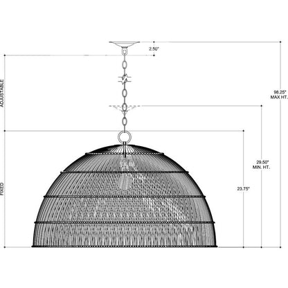 Currey and Company Senjyo 37" Wide Pendant