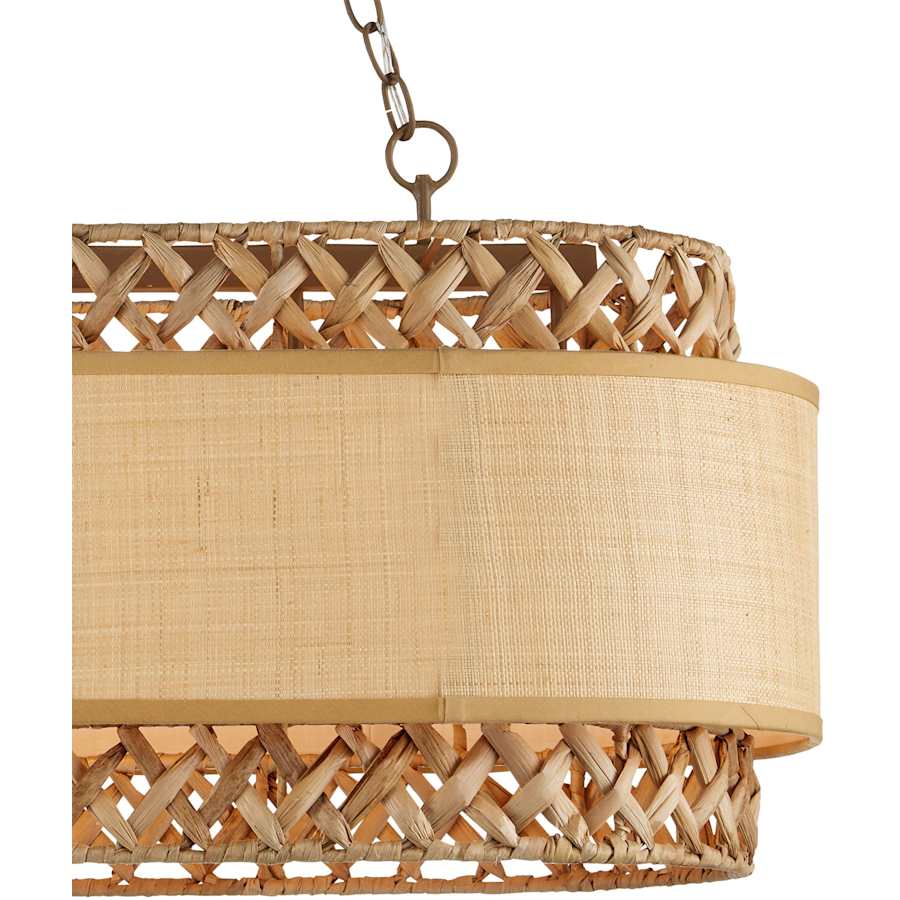 Currey and Company Isola 6 Light 43" Wide Linear Chandelier