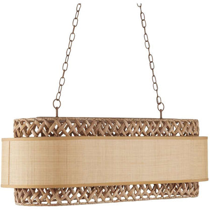 Currey and Company Isola 6 Light 43" Wide Linear Chandelier