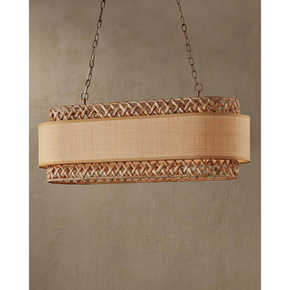 Currey and Company Isola 6 Light 43" Wide Linear Chandelier