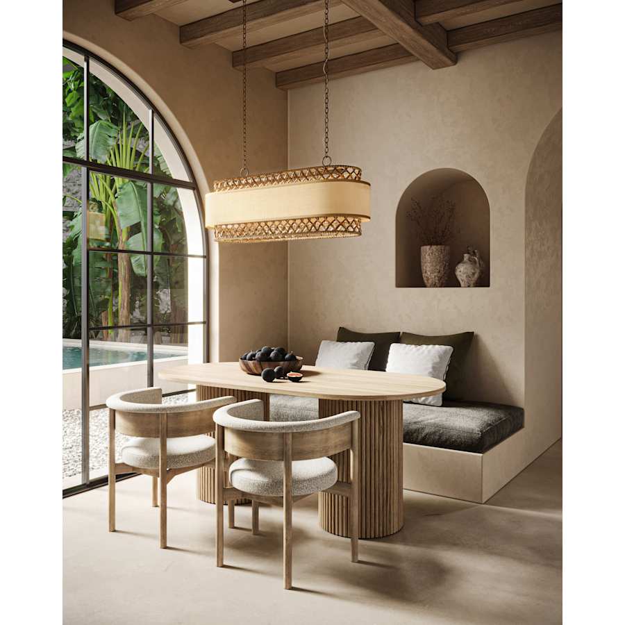 Currey and Company Isola 6 Light 43" Wide Linear Chandelier