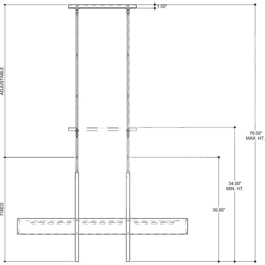 Currey and Company Tonbridge 3 Light 50" Wide LED Wrought Iron Linear Chandelier