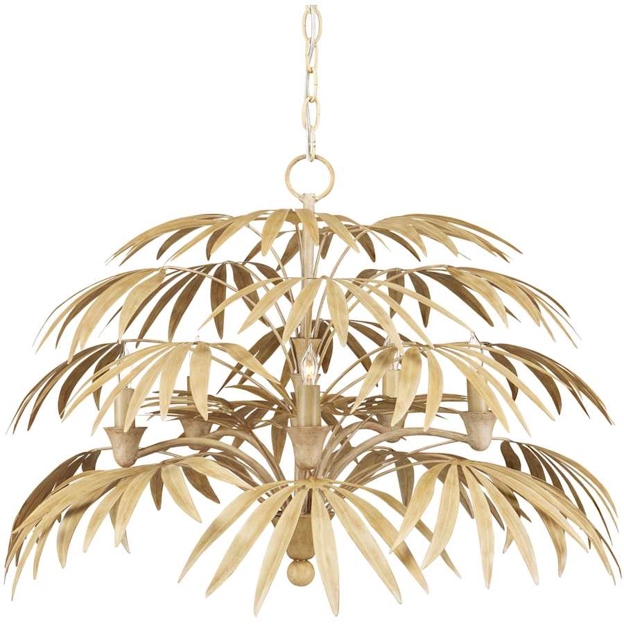 Currey and Company Calliope 5 Light 32" Wide Wrought Iron Abstract Chandelier