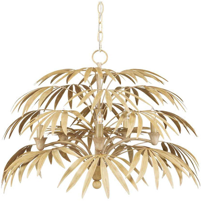 Currey and Company Calliope 5 Light 32" Wide Wrought Iron Abstract Chandelier