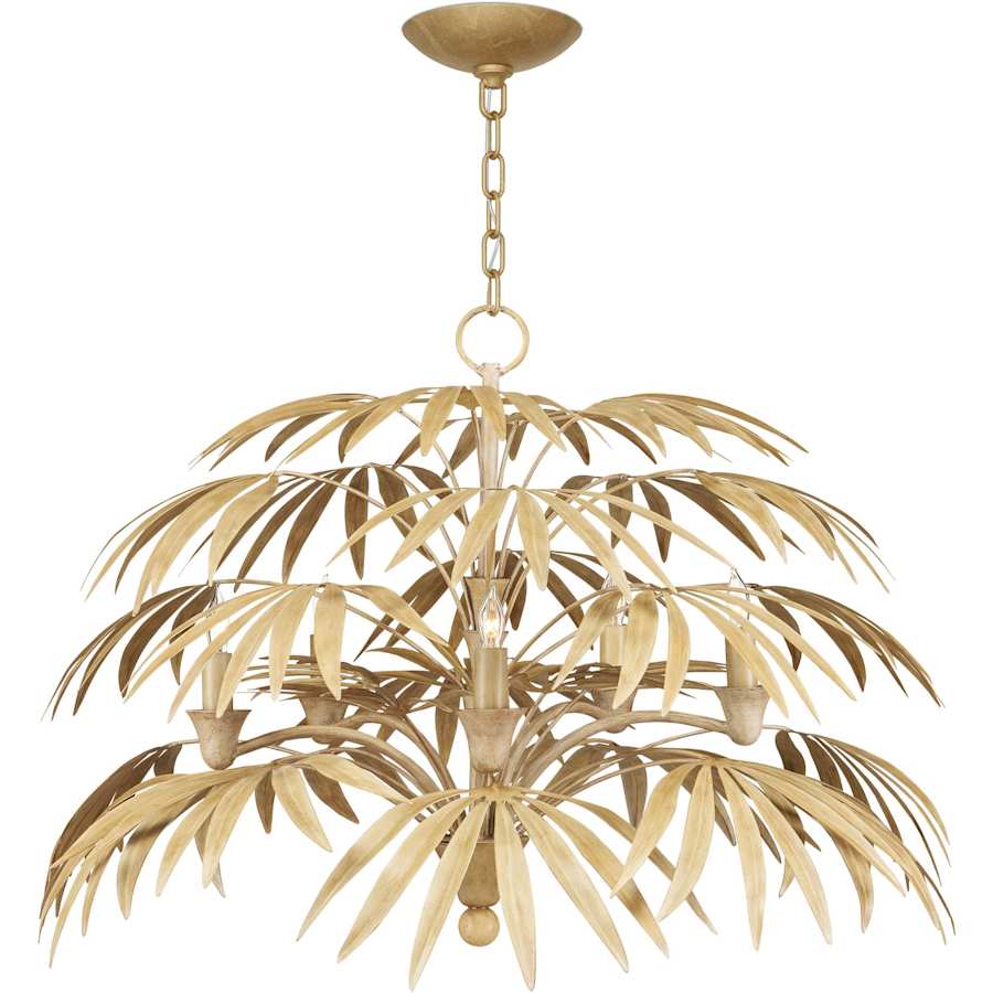 Currey and Company Calliope 5 Light 32" Wide Wrought Iron Abstract Chandelier