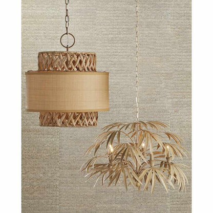 Currey and Company Calliope 5 Light 32" Wide Wrought Iron Abstract Chandelier