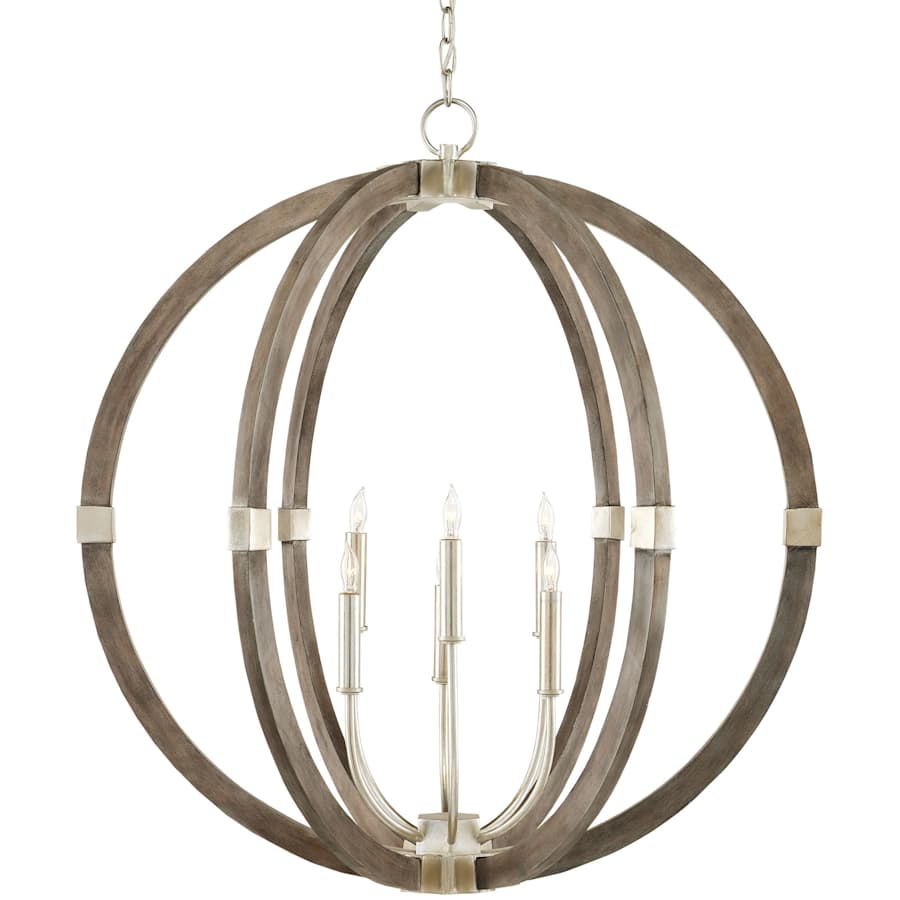 Currey and Company Bastian 6 Light 31" Wide Candle Style Chandelier