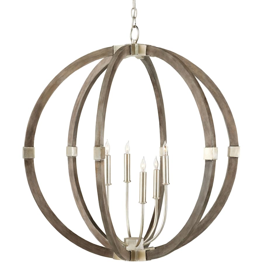 Currey and Company Bastian 6 Light 31" Wide Candle Style Chandelier