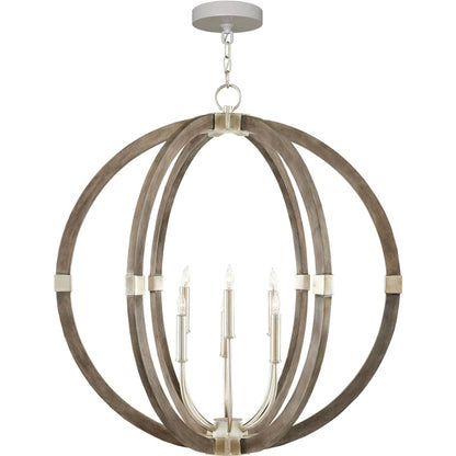 Currey and Company Bastian 6 Light 31" Wide Candle Style Chandelier