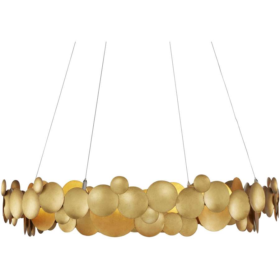 Currey and Company Lavengro 32" Wide LED Ring Chandelier