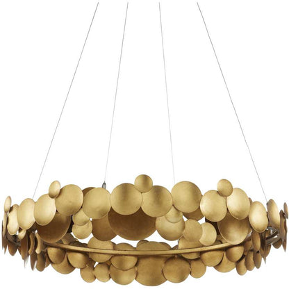 Currey and Company Lavengro 32" Wide LED Ring Chandelier