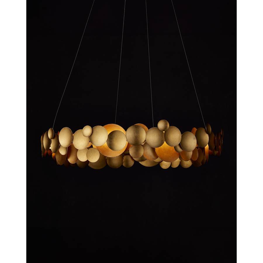 Currey and Company Lavengro 32" Wide LED Ring Chandelier