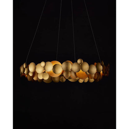 Currey and Company Lavengro 32" Wide LED Ring Chandelier