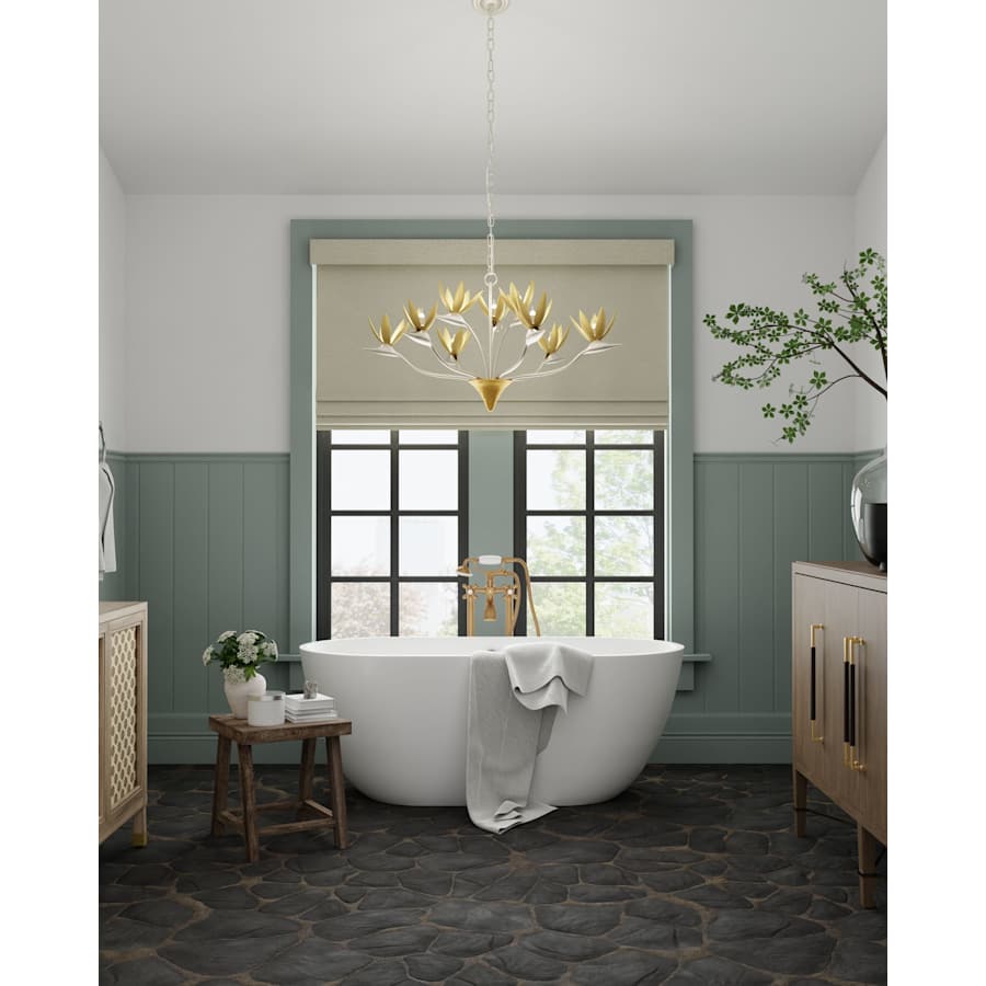 Currey and Company Paradiso 40" Wide Floral Chandelier