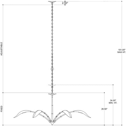 Currey and Company Yuriko 67" Wide Chandelier