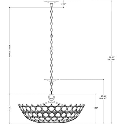 Currey and Company Augustus 6 Light 26" Wide Chandelier