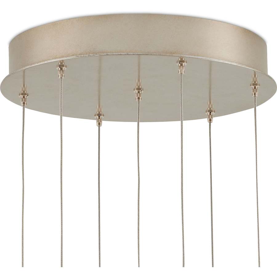 Currey and Company Beehive 7 Light 17" Wide Wood Multi Light Pendant