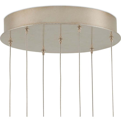 Currey and Company Beehive 7 Light 17" Wide Wood Multi Light Pendant