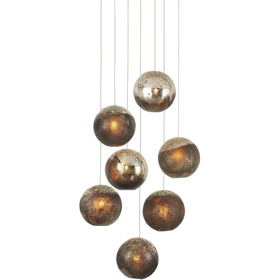 Currey and Company Pathos 7 Light 16" Wide Multi Light Pendant