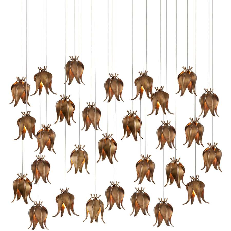 Currey and Company Iota 30 Light 54" Wide Linear Pendant