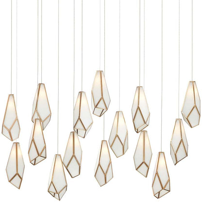 Currey and Company Glace 15 Light 48" Wide Linear Pendant