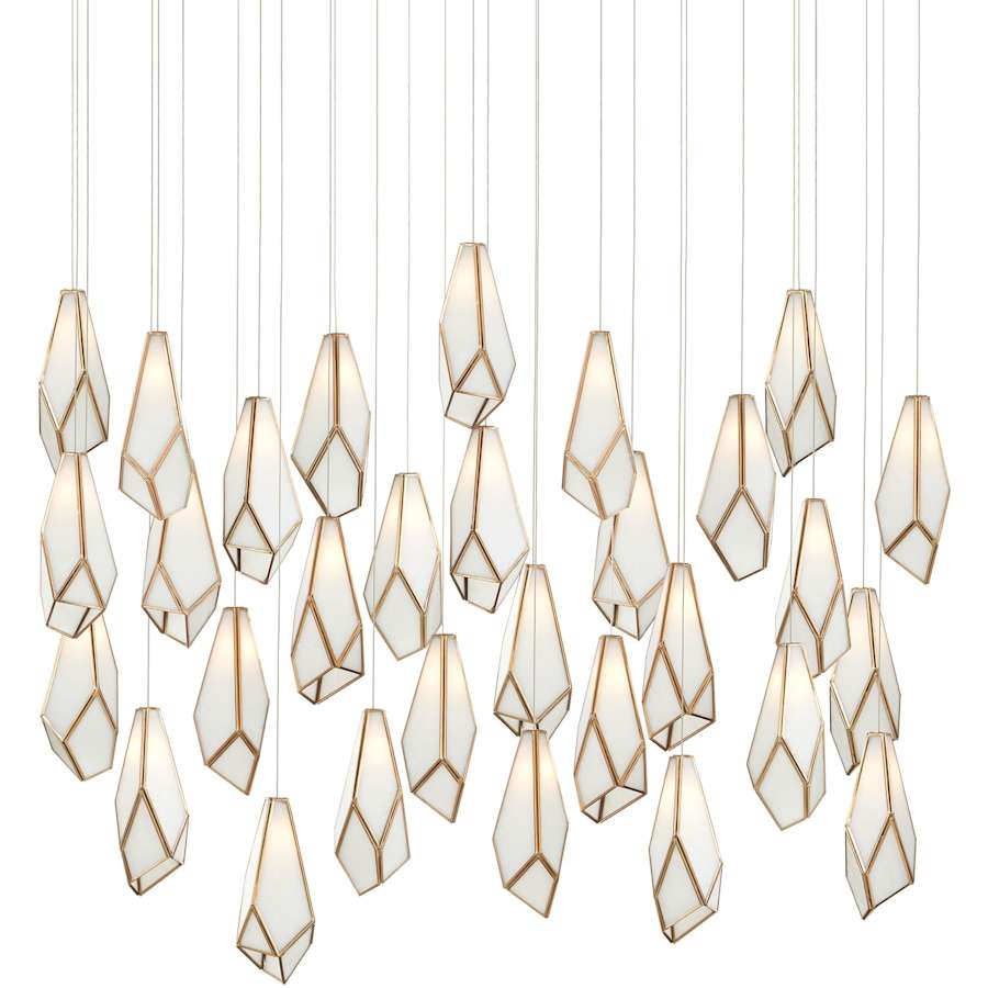 Currey and Company Glace 30 Light 54" Wide Linear Pendant