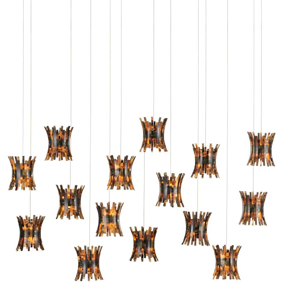 Currey and Company Alsop 15 Light 48" Wide Linear Pendant