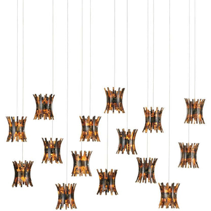 Currey and Company Alsop 15 Light 48" Wide Linear Pendant