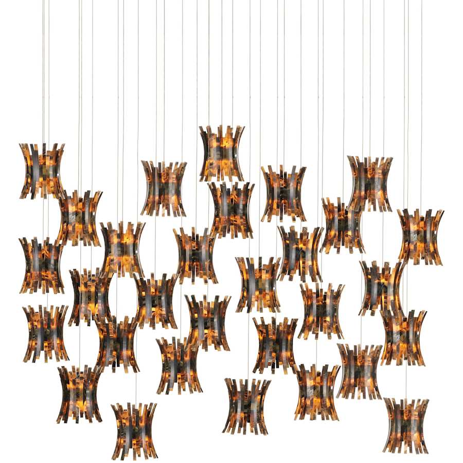 Currey and Company Alsop 30 Light 54" Wide Linear Pendant
