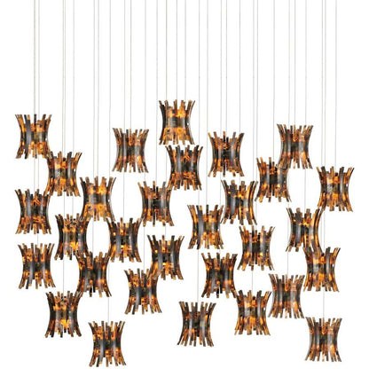 Currey and Company Alsop 30 Light 54" Wide Linear Pendant