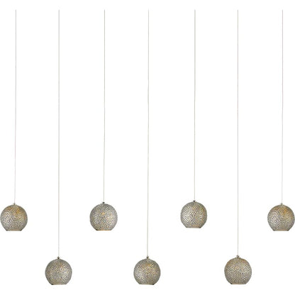Currey and Company Giro 7 Light 59" Wide Linear Pendant