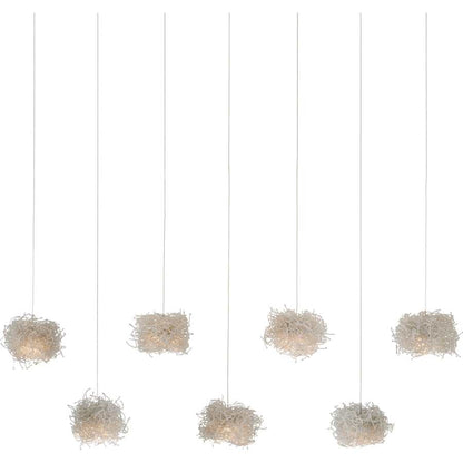 Currey and Company Birds Nest 7 Light 60" Wide Linear Pendant