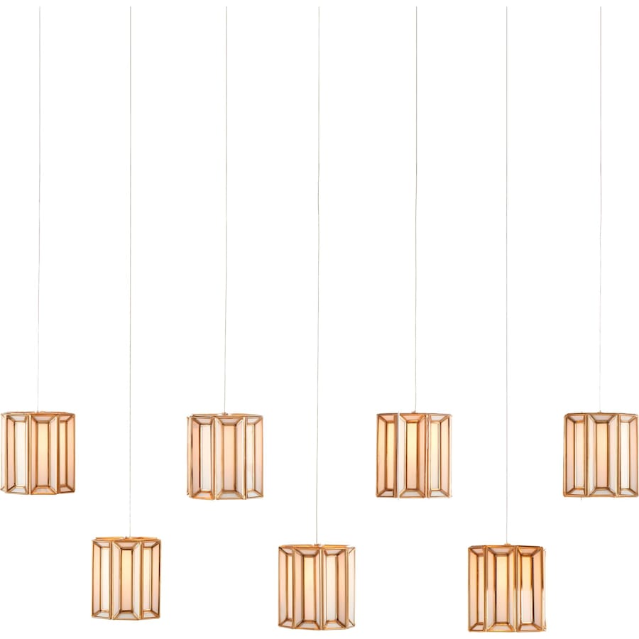 Currey and Company Daze 7 Light 60" Wide Linear Pendant
