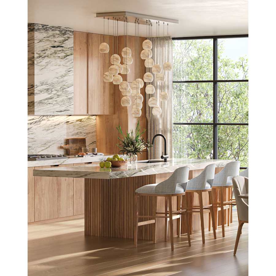Currey and Company Lazio 7 Light 59" Wide Linear Pendant