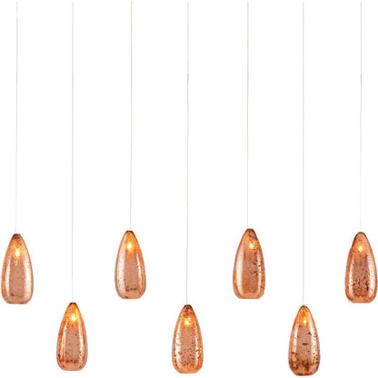 Currey and Company Rame 7 Light 58" Wide Linear Pendant