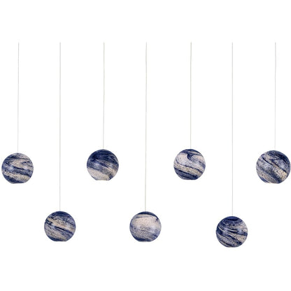 Currey and Company Palatino 7 Light 57" Wide Linear Pendant