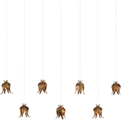 Currey and Company Iota 7 Light 57" Wide Linear Pendant