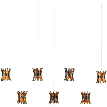 Currey and Company Alsop 7 Light 57" Wide Linear Pendant
