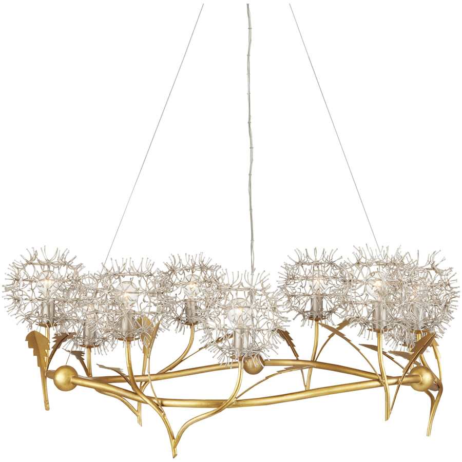 Currey and Company Dandelion 9 Light 39" Wide Ring Chandelier
