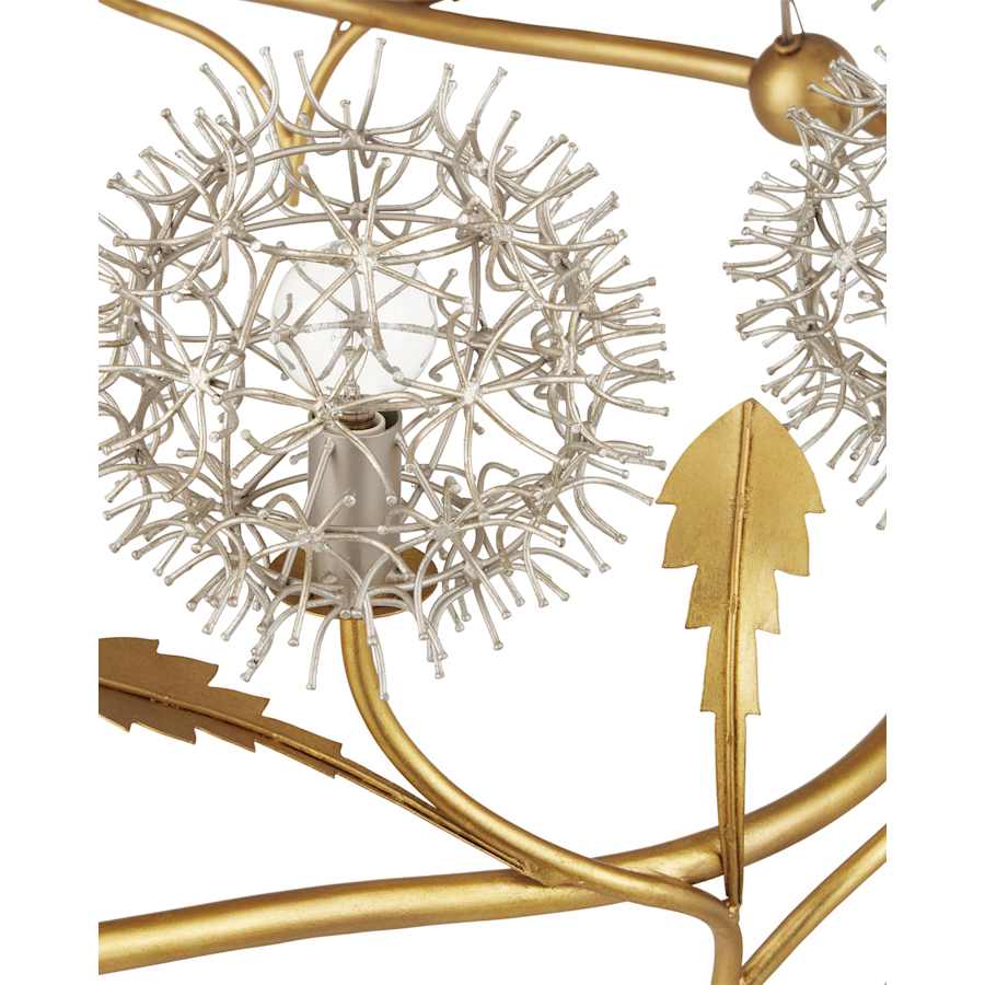 Currey and Company Dandelion 9 Light 39" Wide Ring Chandelier