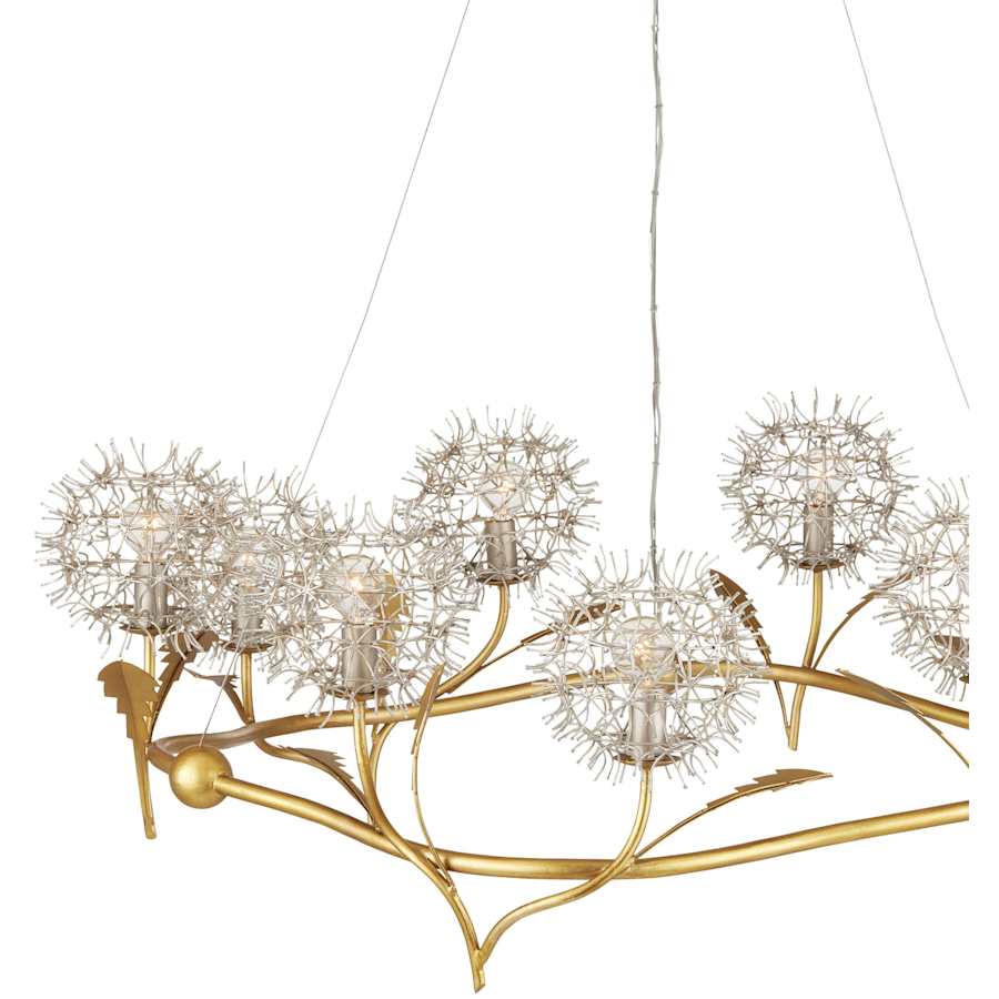 Currey and Company Dandelion 9 Light 39" Wide Ring Chandelier