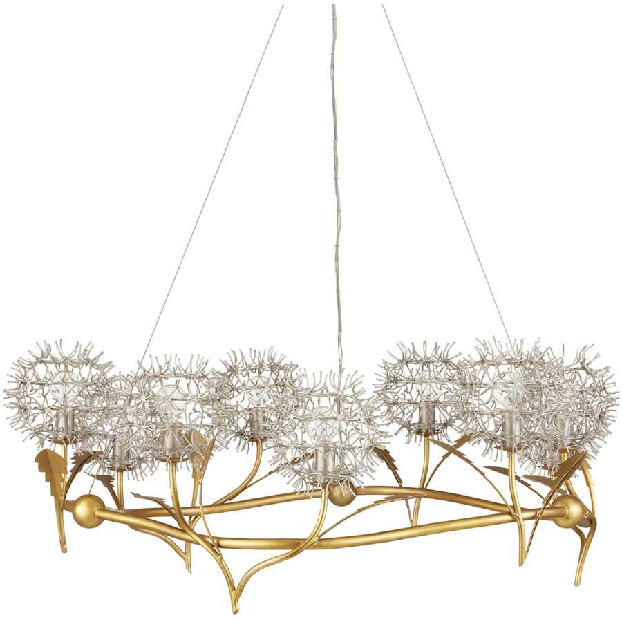 Currey and Company Dandelion 9 Light 39" Wide Ring Chandelier
